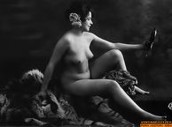 Chubby Vintage Nude Studio Shoot - vintage