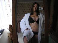 Big Coed Girl In Underwear And Robe Selfie - campus girl clothed