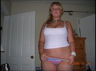 Teasing Chubby Blonde Girlfriend - plumper clothed babe