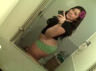 Self Shot Chubber In A Mirror - plump non nude amateur