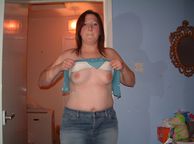Chubby Amateur Showing Her Tits - plumper